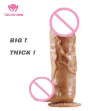 SacKnove Female Sex Toys Fantasy Vagina Big Size Realistic Mushroom Head Penis Huge Dildo For Women Couples Games